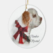 Clumber Spaniel Weihnachtsgeschenke Ornament (Links)