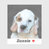 Clumber Spanischmalerei - Niedliche Original Dog A Aufkleber (Blatt)