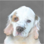 Clumber Spanischmalerei - Niedliche Original Dog A Aufkleber (Vorderseite)