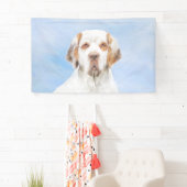 Clumber Spanischmalerei - Niedliche Original Dog A Banner (Insitu)