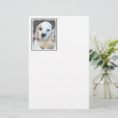Clumber Spanischmalerei - Niedliche Original Dog A Briefpapier (Stehend Vorderseite)