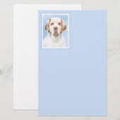 Clumber Spanischmalerei - Niedliche Original Dog A Briefpapier (Vorne/Hinten)