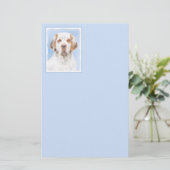 Clumber Spanischmalerei - Niedliche Original Dog A Briefpapier (Stehend Vorderseite)