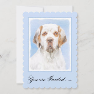 Clumber Spanischmalerei - Niedliche Original Dog A Einladung