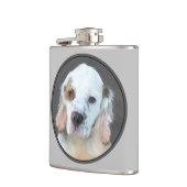 Clumber Spanischmalerei - Niedliche Original Dog A Flachmann (Links)