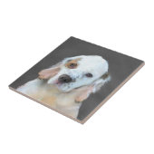 Clumber Spanischmalerei - Niedliche Original Dog A Fliese (Seite)