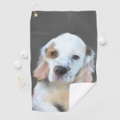 Clumber Spanischmalerei - Niedliche Original Dog A Golfhandtuch (Insitu)