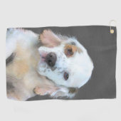Clumber Spanischmalerei - Niedliche Original Dog A Golfhandtuch (Horizontal)