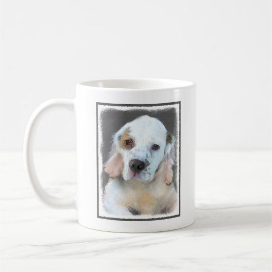Clumber Spanischmalerei - Niedliche Original Dog A Kaffeetasse (Links)