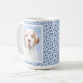 Clumber Spanischmalerei - Niedliche Original Dog A Kaffeetasse (Vorderseite Links)