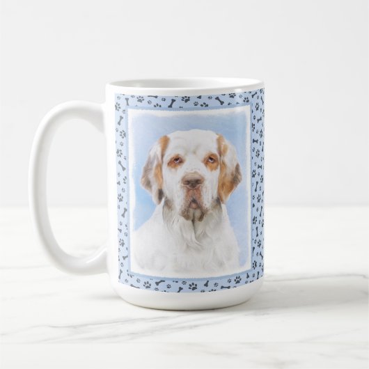Clumber Spanischmalerei - Niedliche Original Dog A Kaffeetasse (Links)