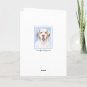 Clumber Spanischmalerei - Niedliche Original Dog A Karte (Rückseite)