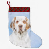 Clumber Spanischmalerei - Niedliche Original Dog A Kleiner Weihnachtsstrumpf (Vorderseite)