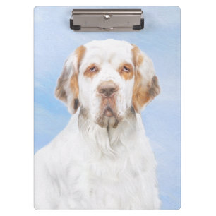 Clumber Spanischmalerei - Niedliche Original Dog A Klemmbrett