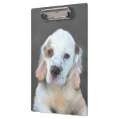 Clumber Spanischmalerei - Niedliche Original Dog A Klemmbrett (Links)