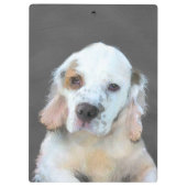 Clumber Spanischmalerei - Niedliche Original Dog A Klemmbrett (Rückseite)