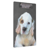Clumber Spanischmalerei - Niedliche Original Dog A Klemmbrett (Rechts)