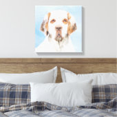 Clumber Spanischmalerei - Niedliche Original Dog A Leinwanddruck (Insitu (Schlafzimmer))