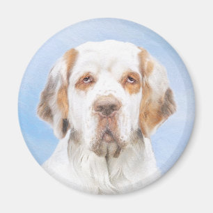 Clumber Spanischmalerei - Niedliche Original Dog A Magnet