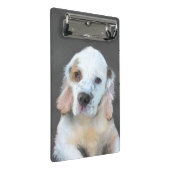 Clumber Spanischmalerei - Niedliche Original Dog A Mini Klemmbrett (Schrägansicht)