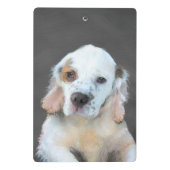 Clumber Spanischmalerei - Niedliche Original Dog A Mini Klemmbrett (Rückseite)