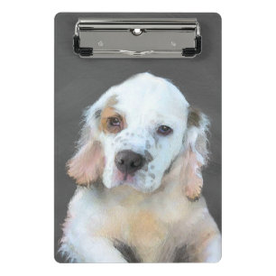 Clumber Spanischmalerei - Niedliche Original Dog A Mini Klemmbrett