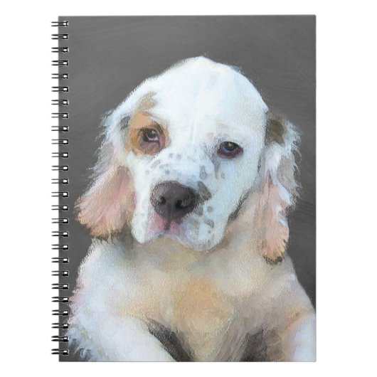 Clumber Spanischmalerei - Niedliche Original Dog A Notizblock (Vorderseite)
