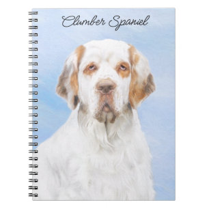 Clumber Spanischmalerei - Niedliche Original Dog A Notizblock