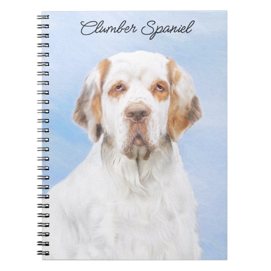 Clumber Spanischmalerei - Niedliche Original Dog A Notizblock (Vorderseite)