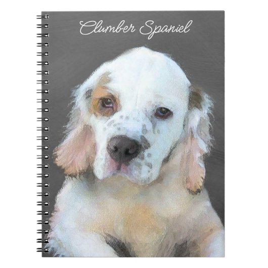 Clumber Spanischmalerei - Niedliche Original Dog A Notizblock (Vorderseite)