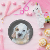 Clumber Spanischmalerei - Niedliche Original Dog A Pappteller (Party)