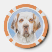 Clumber Spanischmalerei - Niedliche Original Dog A Pokerchips (Rückseite)