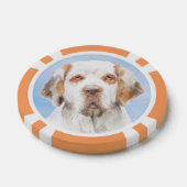 Clumber Spanischmalerei - Niedliche Original Dog A Pokerchips (Einzeln)