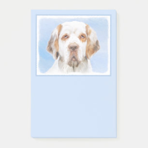 Clumber Spanischmalerei - Niedliche Original Dog A Post-it Klebezettel