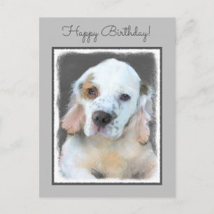 Clumber Spanischmalerei - Niedliche Original Dog A Postkarte