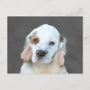 Clumber Spanischmalerei - Niedliche Original Dog A Postkarte