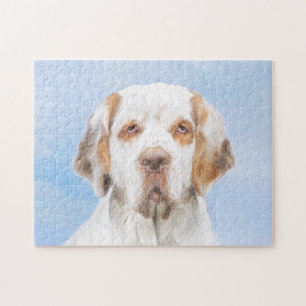 Clumber Spanischmalerei - Niedliche Original Dog A Puzzle