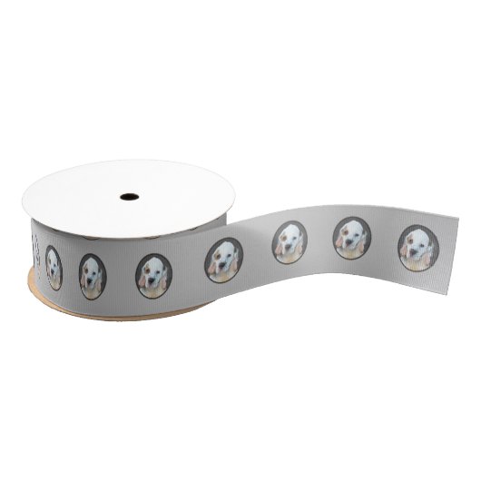 Clumber Spanischmalerei - Niedliche Original Dog A Ripsband (Spule)