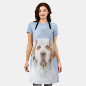Clumber Spanischmalerei - Niedliche Original Dog A Schürze (Getragen)