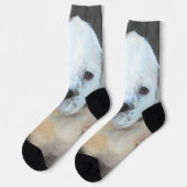 Clumber Spanischmalerei - Niedliche Original Dog A Socken (Linkes Detail)