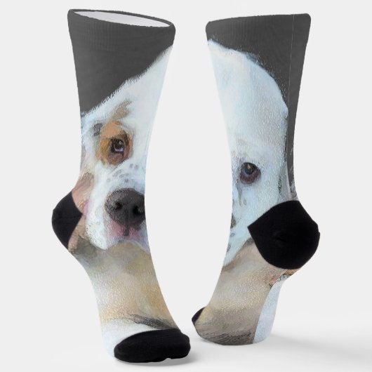 Clumber Spanischmalerei - Niedliche Original Dog A Socken (Gewinkelt)