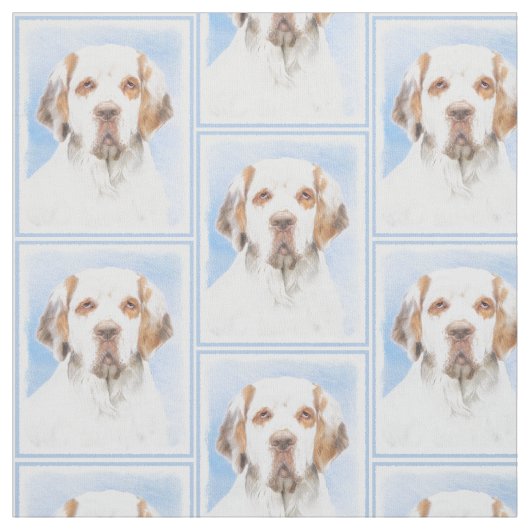 Clumber Spanischmalerei - Niedliche Original Dog A Stoff (Muster)