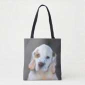 Clumber Spanischmalerei - Niedliche Original Dog A Tasche (Vorderseite)