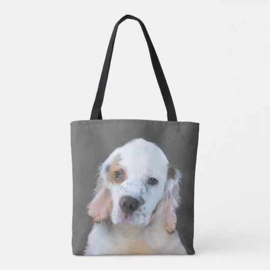 Clumber Spanischmalerei - Niedliche Original Dog A Tasche (Rückseite)