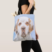 Clumber Spanischmalerei - Niedliche Original Dog A Tasche (Von Nahem)
