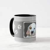 Clumber Spanischmalerei - Niedliche Original Dog A Tasse (Vorderseite Links)