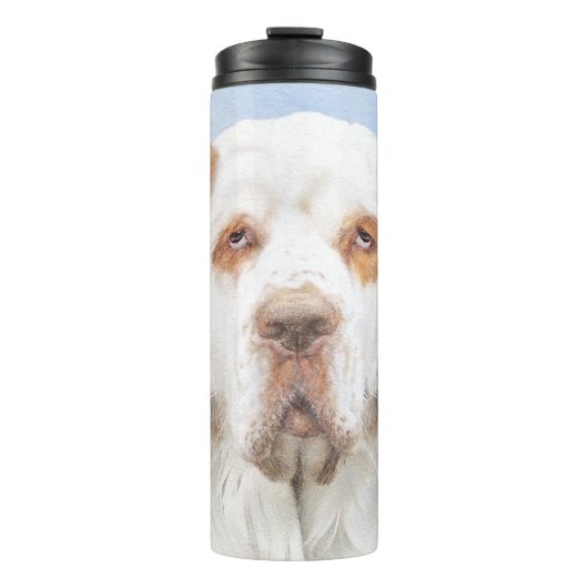 Clumber Spanischmalerei - Niedliche Original Dog A Thermosbecher (Vorderseite)