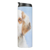 Clumber Spanischmalerei - Niedliche Original Dog A Thermosbecher (Nach rechts gedreht)