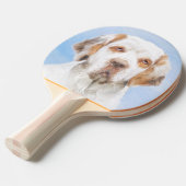 Clumber Spanischmalerei - Niedliche Original Dog A Tischtennis Schläger (Vorderseite)
