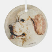 Clumber von Hevener Ornament Aus Glas (Vorderseite)